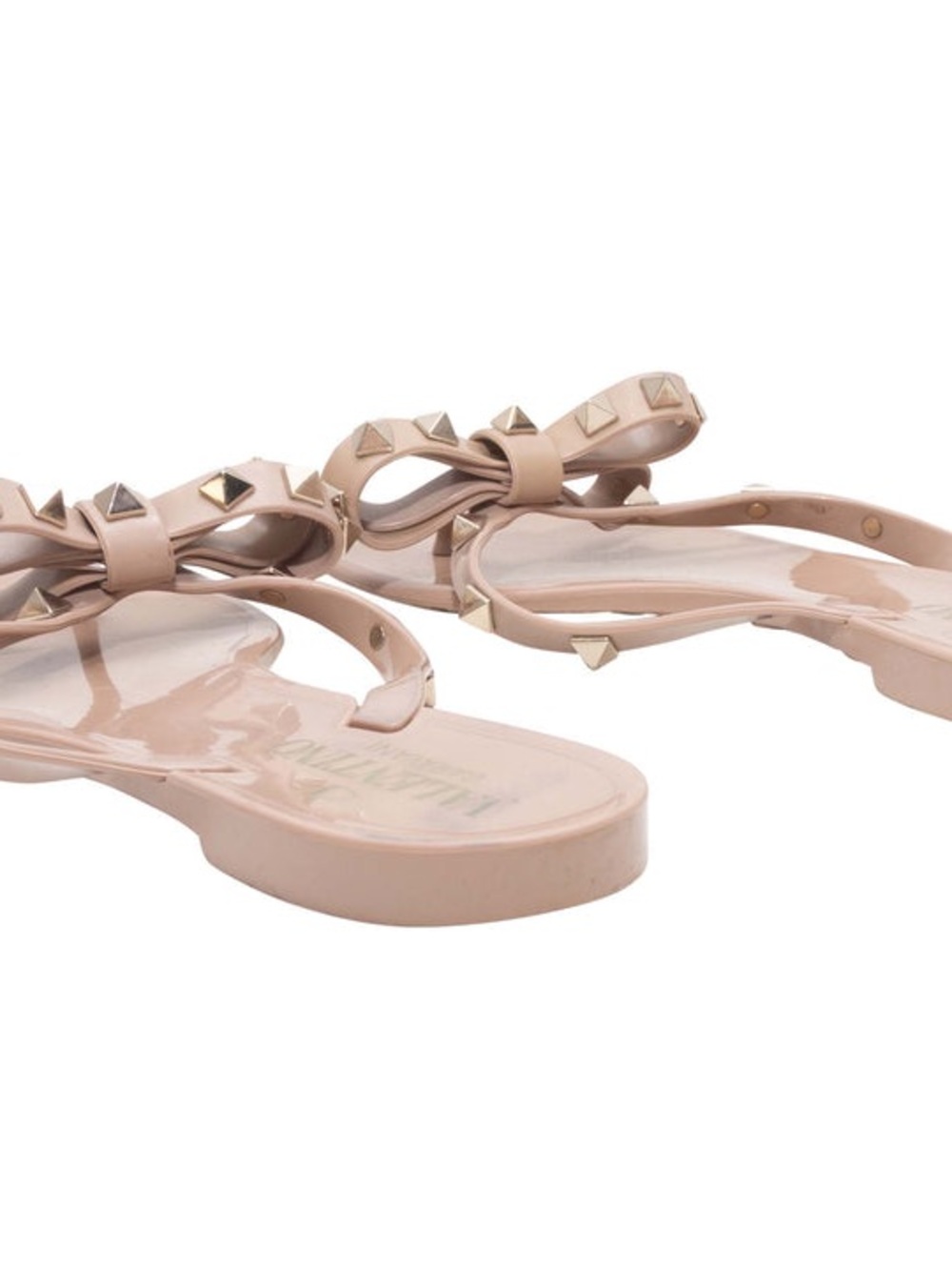 VALENTINO RUBBER ROCKSTUD THONG SANDALS SIZE 36 - Picture 4 of 5